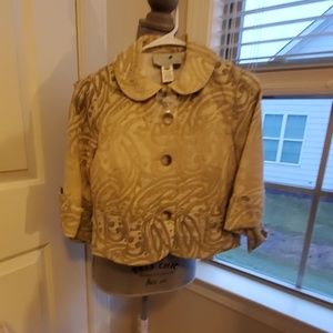 womens sz 2 nwt tevrow + chase beige blazer